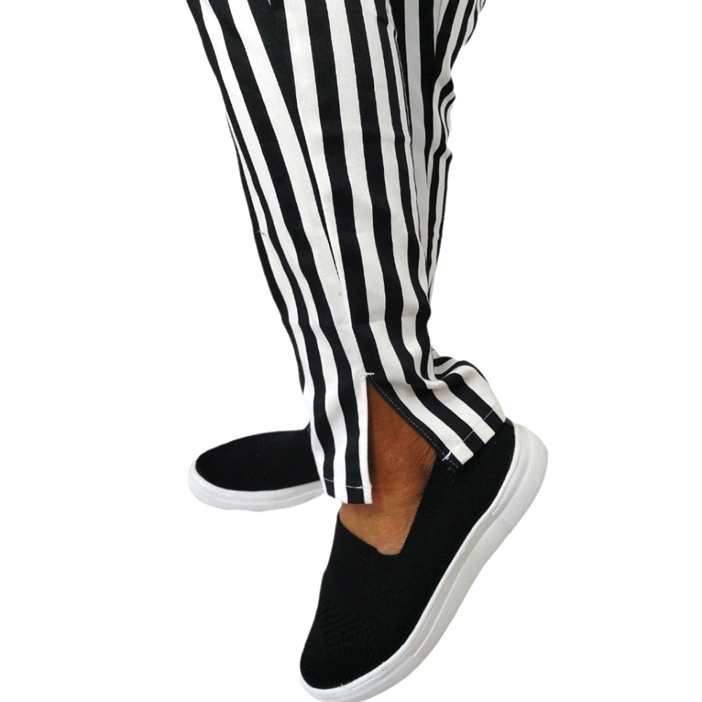 By Junkfood Black & White Strip Pants - Picture 5 of 11